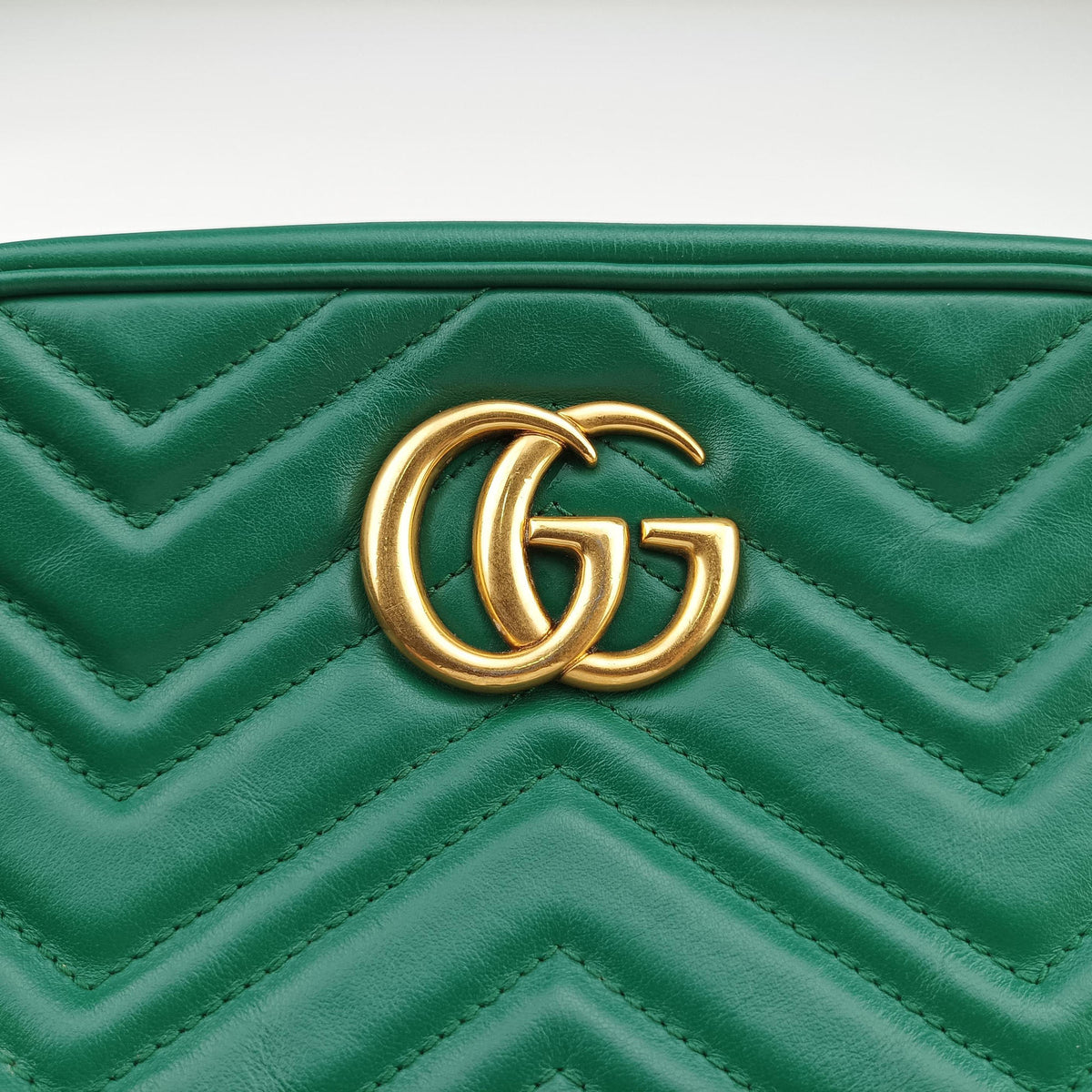 GG Marmont Green Leather 447632 H023901532GGマーモント グリーン レザー 447632 H023901532