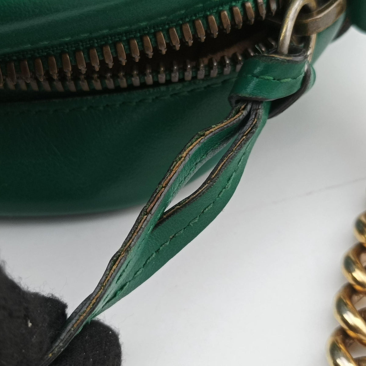 GG Marmont Green Leather 447632 H023901532GGマーモント グリーン レザー 447632 H023901532
