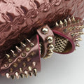 Pre-owned Christian Louboutin Sweet Charity Scarabe Spike Pink Patent  shoulderbag | stylenewstar