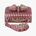 Pre-owned Christian Louboutin Sweet Charity Scarabe Spike Pink Patent  shoulderbag | stylenewstar