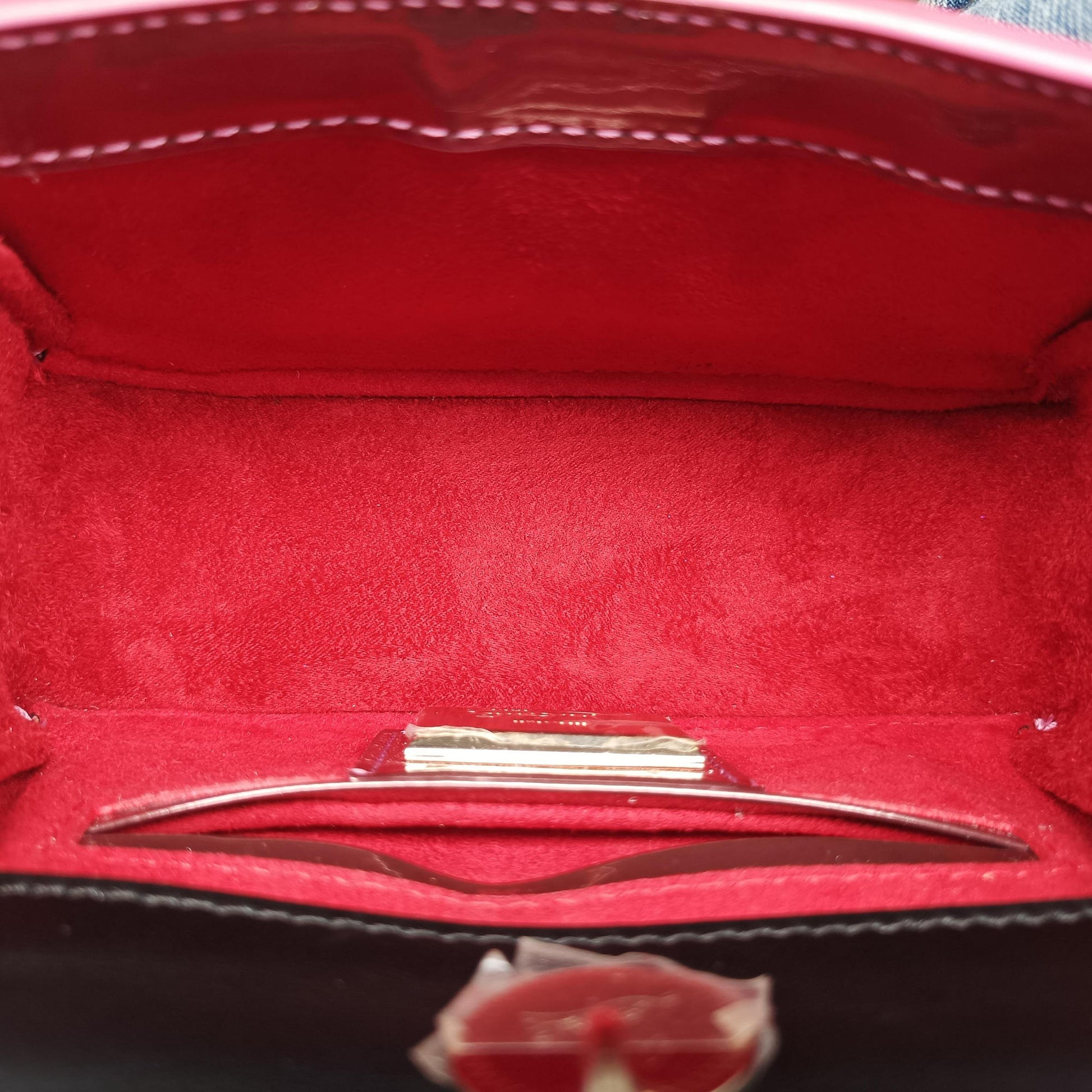 Pre-owned Christian Louboutin Sweet Charity Scarabe Spike Pink Patent  shoulderbag | stylenewstar