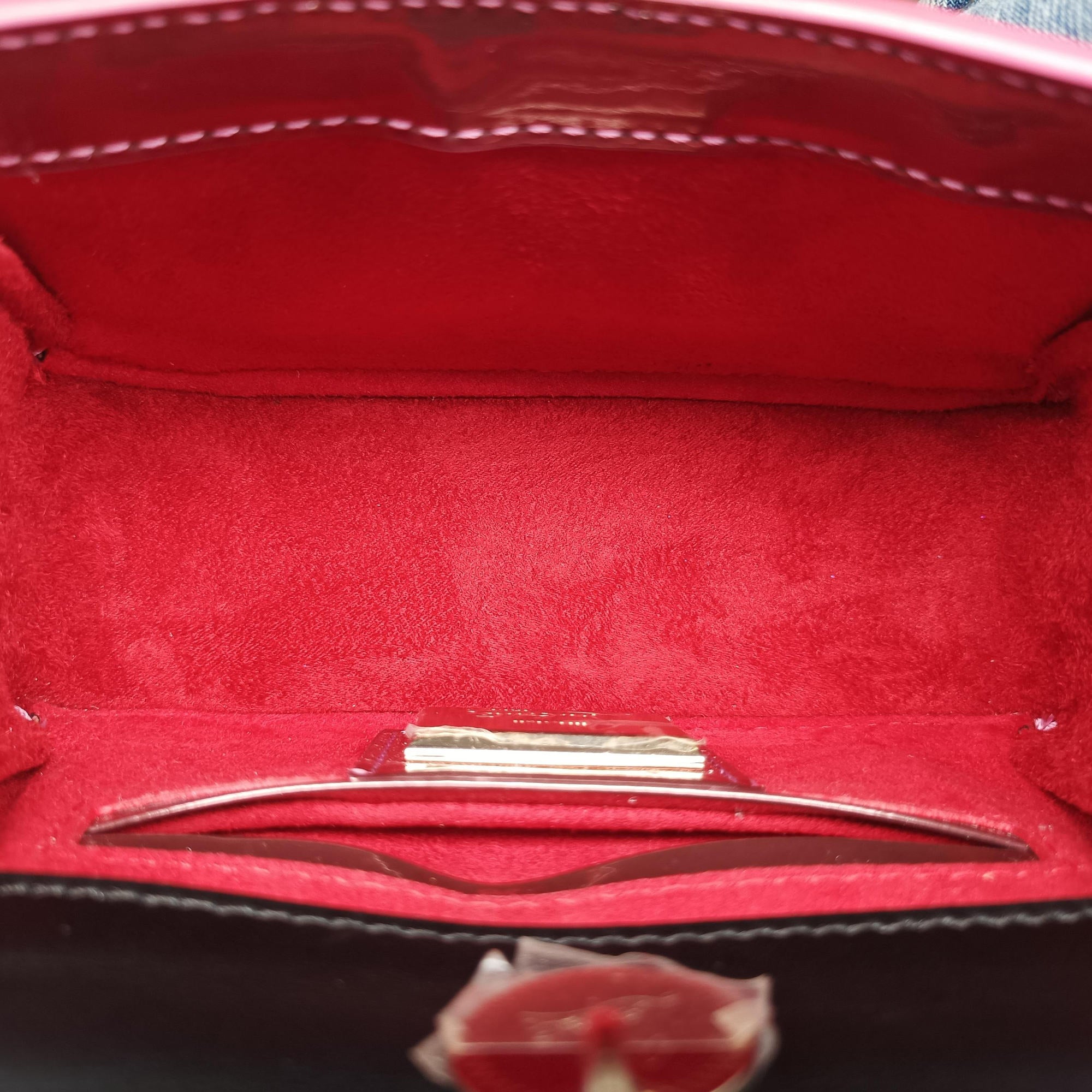 Pre-owned Christian Louboutin Sweet Charity Scarabe Spike Pink Patent  shoulderbag | stylenewstar