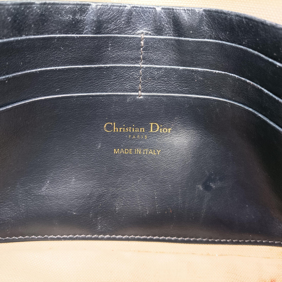 Pre-owned Christian Dior Saddle Navy×Gray jacquard×Leather  shoulderbag | stylenewstar