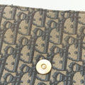 Pre-owned Christian Dior Saddle Navy×Gray jacquard×Leather  shoulderbag | stylenewstar