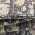 Pre-owned Christian Dior Saddle Navy×Gray jacquard×Leather  shoulderbag | stylenewstar