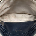 Pre-owned Christian Dior Saddle Navy×Gray jacquard×Leather  shoulderbag | stylenewstar