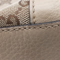 Miss GG Hobo beige×White canvas×leather 326514 D017055745ミス GG ホーボー ベージュ×ホワイト キャンバス×レザー 326514 D017055745