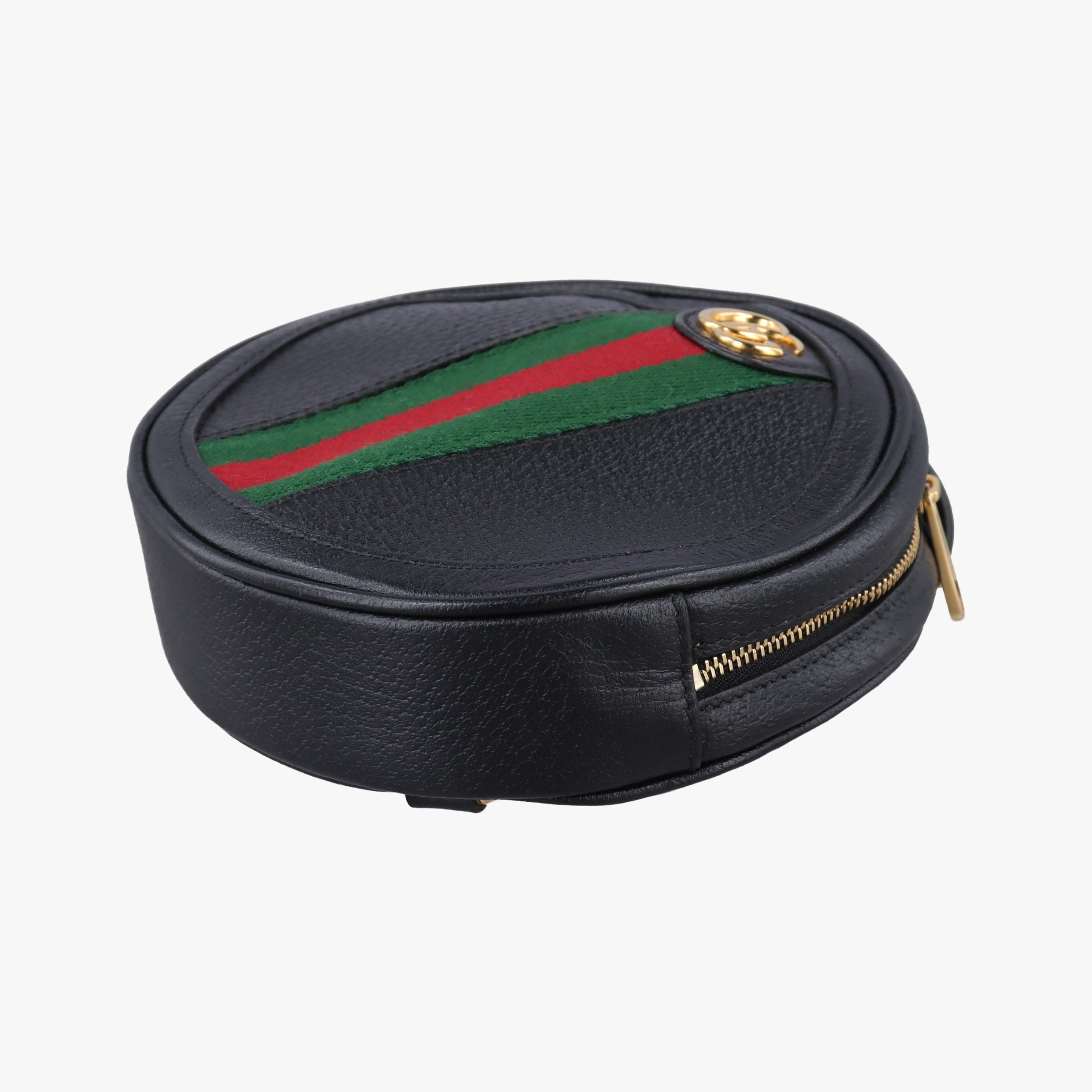 Pre-owned Gucci Ophidia Black×green×red Leather 598661 shoulderbag | stylenewstar