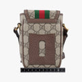 Pre-owned Gucci Ophidia Brown×red×green PVC coated canvas×Leather 598912 shoulderbag | stylenewstar