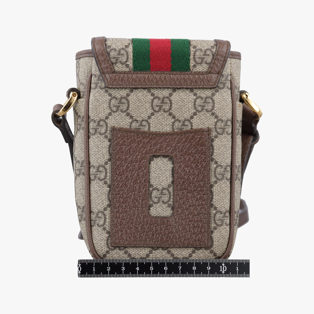 Pre-owned Gucci Ophidia Brown×red×green PVC coated canvas×Leather 598912 shoulderbag | stylenewstar