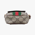 Pre-owned Gucci Ophidia Brown×red×green PVC coated canvas×Leather 598912 shoulderbag | stylenewstar