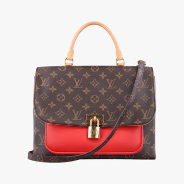 MARIGNAN Brown × Coquelicot Monogram Canvas×calf leather M44286 FL0138 IC Chipマリニャン モノグラム/ブラウン×コクリコ モノグラムキャンバス×カーフレザー M44286 FL0138 ICチップ