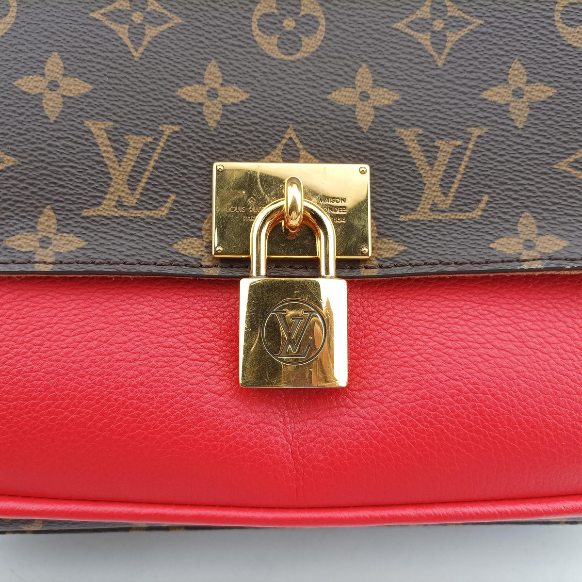 MARIGNAN Brown × Coquelicot Monogram Canvas×calf leather M44286 FL0138 IC Chipマリニャン モノグラム/ブラウン×コクリコ モノグラムキャンバス×カーフレザー M44286 FL0138 ICチップ