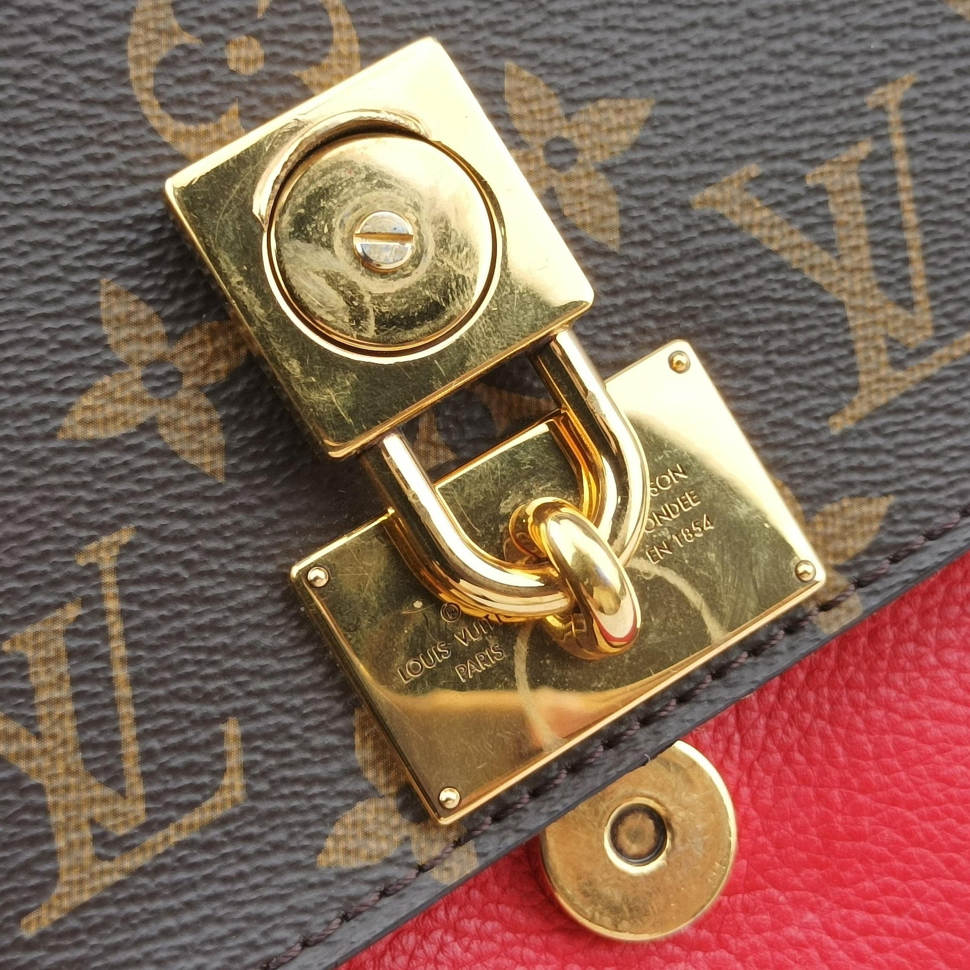 MARIGNAN Brown × Coquelicot Monogram Canvas×calf leather M44286 FL0138 IC Chipマリニャン モノグラム/ブラウン×コクリコ モノグラムキャンバス×カーフレザー M44286 FL0138 ICチップ