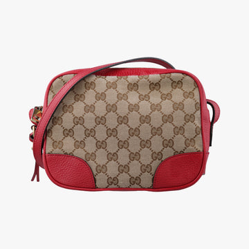 Bree Microguccissima Beige x red Canvas×Leather 449413 I023427209ブリー マイクログッチシマ ベージュ×レッド キャンバス×レザー 449413 I023427209