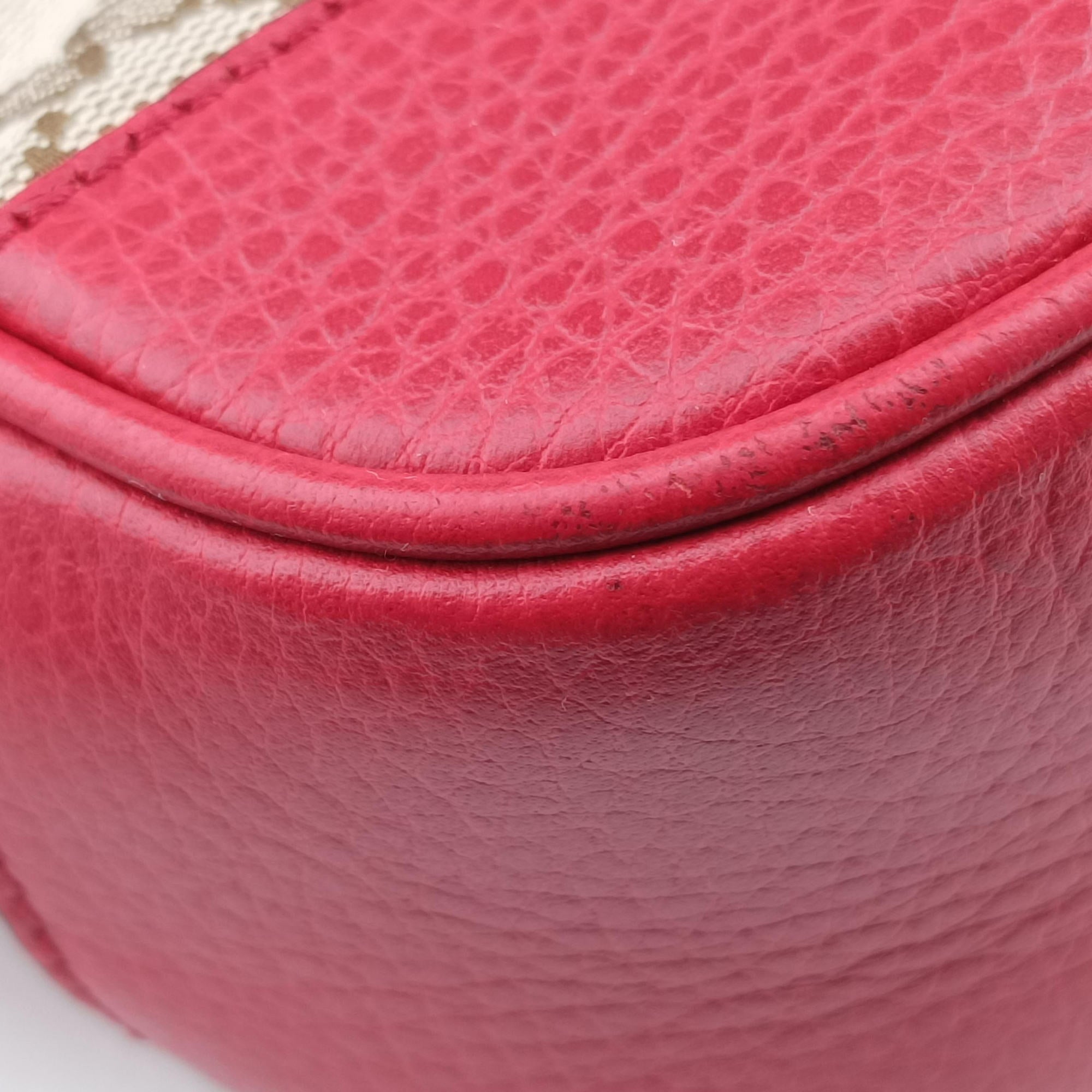 Bree Microguccissima Beige x red Canvas×Leather 449413 I023427209ブリー マイクログッチシマ ベージュ×レッド キャンバス×レザー 449413 I023427209