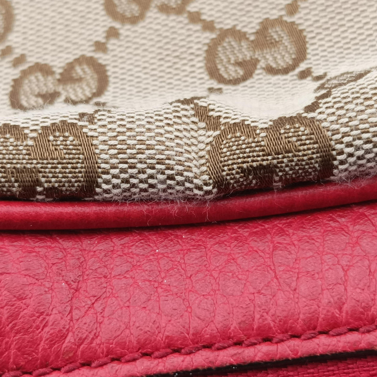 Bree Microguccissima Beige x red Canvas×Leather 449413 I023427209ブリー マイクログッチシマ ベージュ×レッド キャンバス×レザー 449413 I023427209