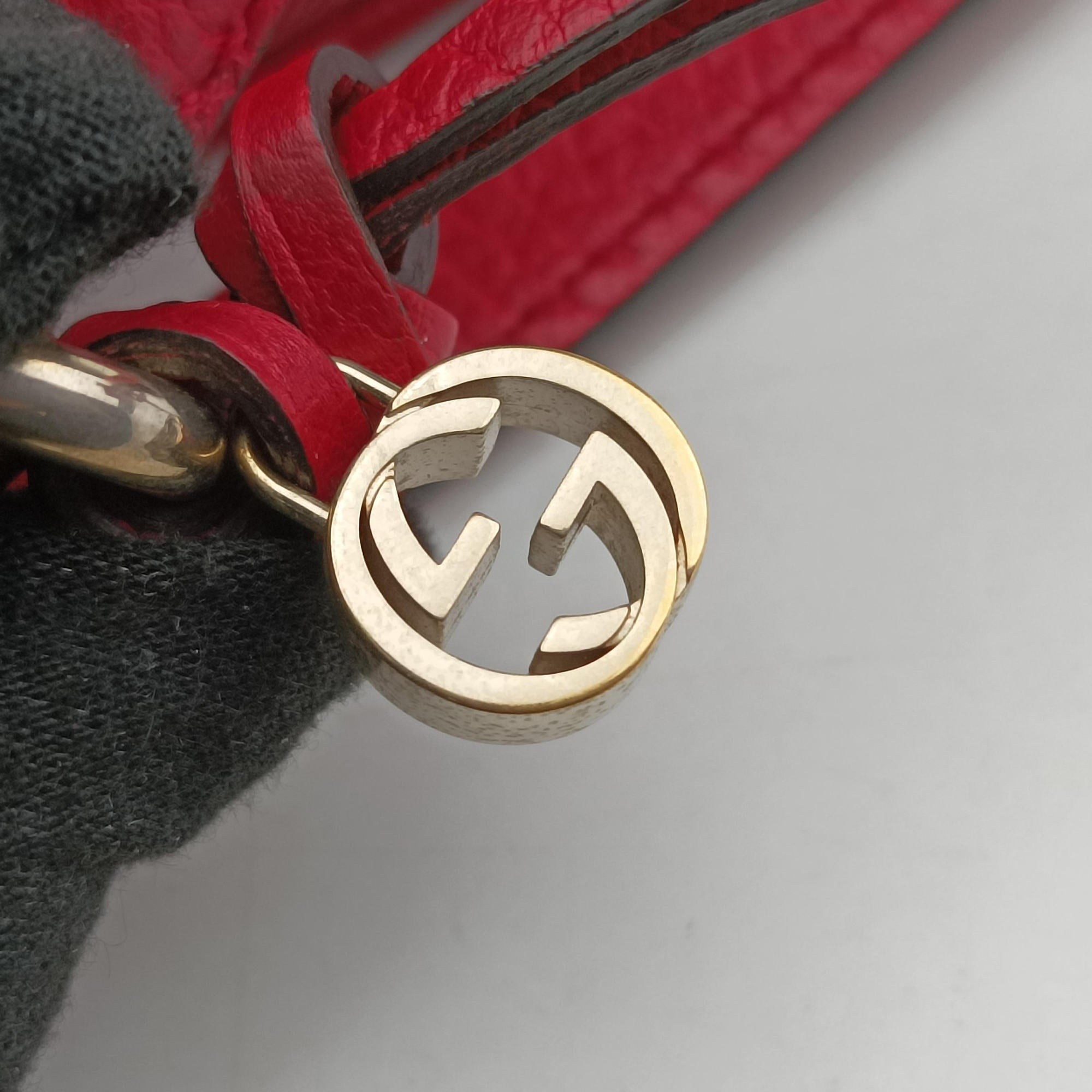 Bree Microguccissima Beige x red Canvas×Leather 449413 I023427209ブリー マイクログッチシマ ベージュ×レッド キャンバス×レザー 449413 I023427209