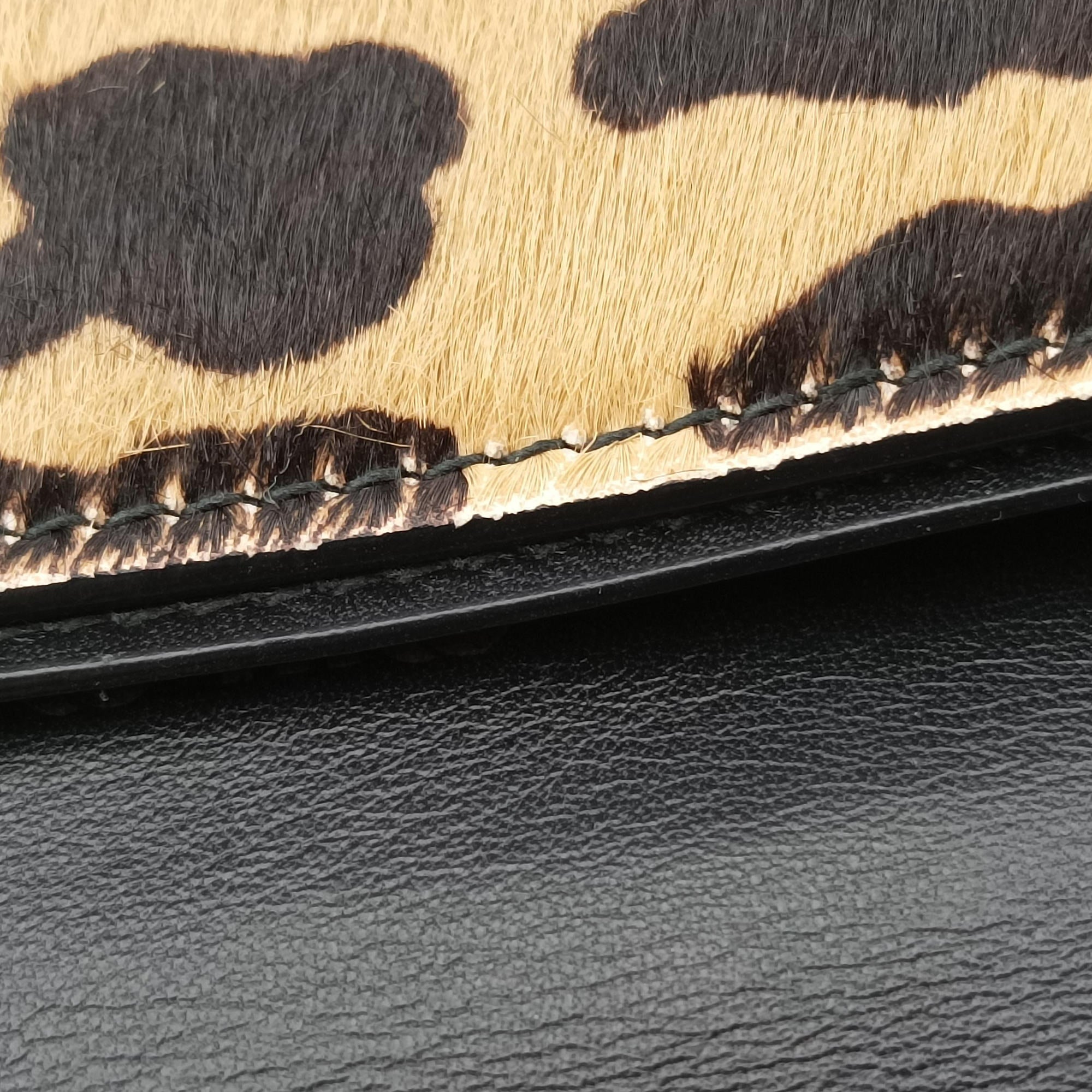 Secondhand Miu Miu Leopard print Multicolour ponyhair×leather  shoulderbag | stylenewstar
