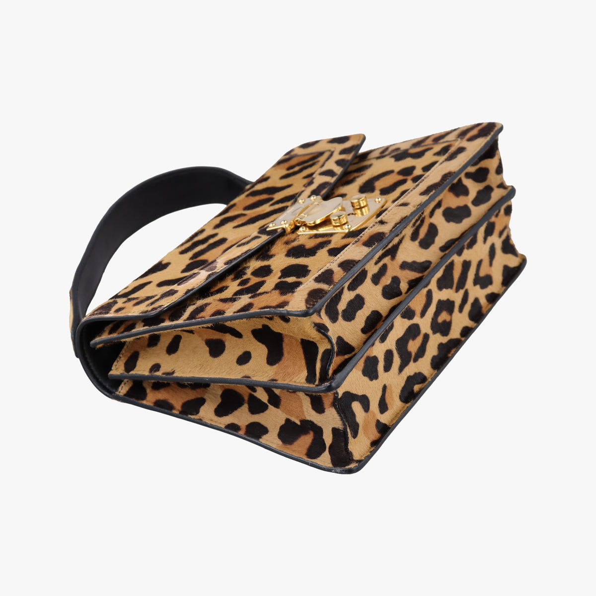 Secondhand Miu Miu Leopard print Multicolour ponyhair×leather  shoulderbag | stylenewstar