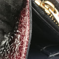 Pre-owned Christian Dior Diorama Burgundy Leather  shoulderbag | stylenewstar
