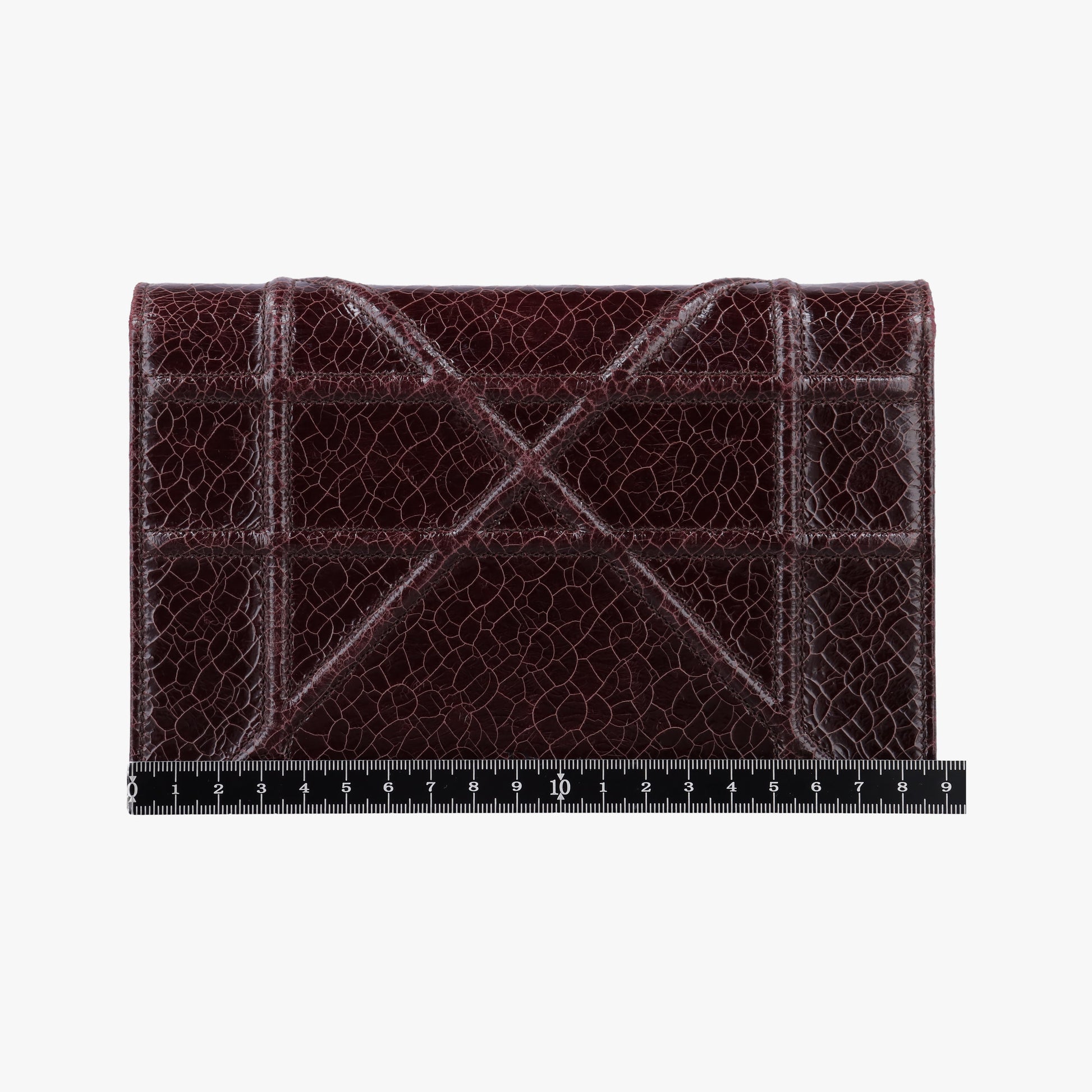 Pre-owned Christian Dior Diorama Burgundy Leather  shoulderbag | stylenewstar