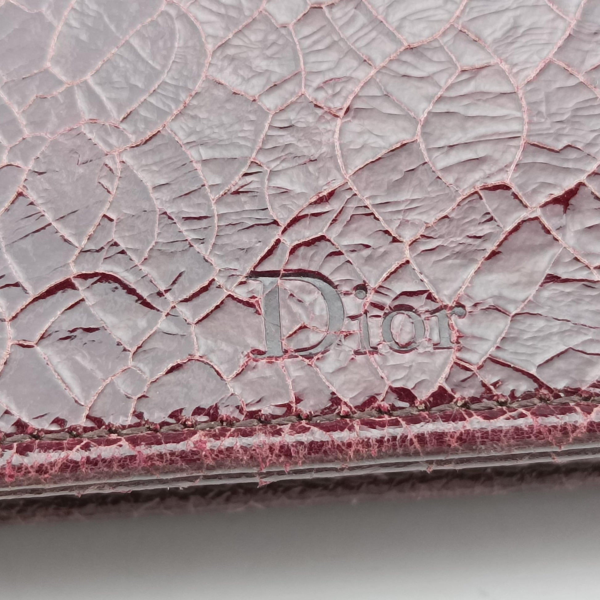 Pre-owned Christian Dior Diorama Burgundy Leather  shoulderbag | stylenewstar