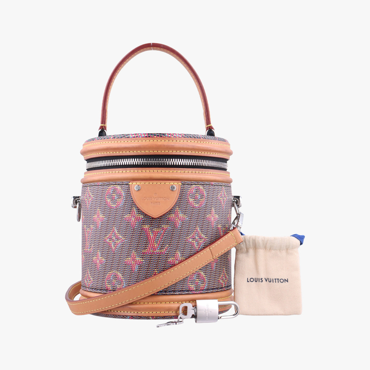 LV Pop Cannes Multicolour Monogram 3D PopCanvas × Vachetta Leather M55457 FL2129 IC ChipLVポップ カンヌ　 マルチカラー モノグラム 3D ポップ キャンバス × ヌメ革 M55457 FL2129 ICチップ