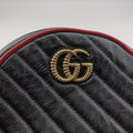 GG Marmont Black×Red Leather 550154 H029690636GGマーモント ブラック×レッド レザー 550154 H029690636