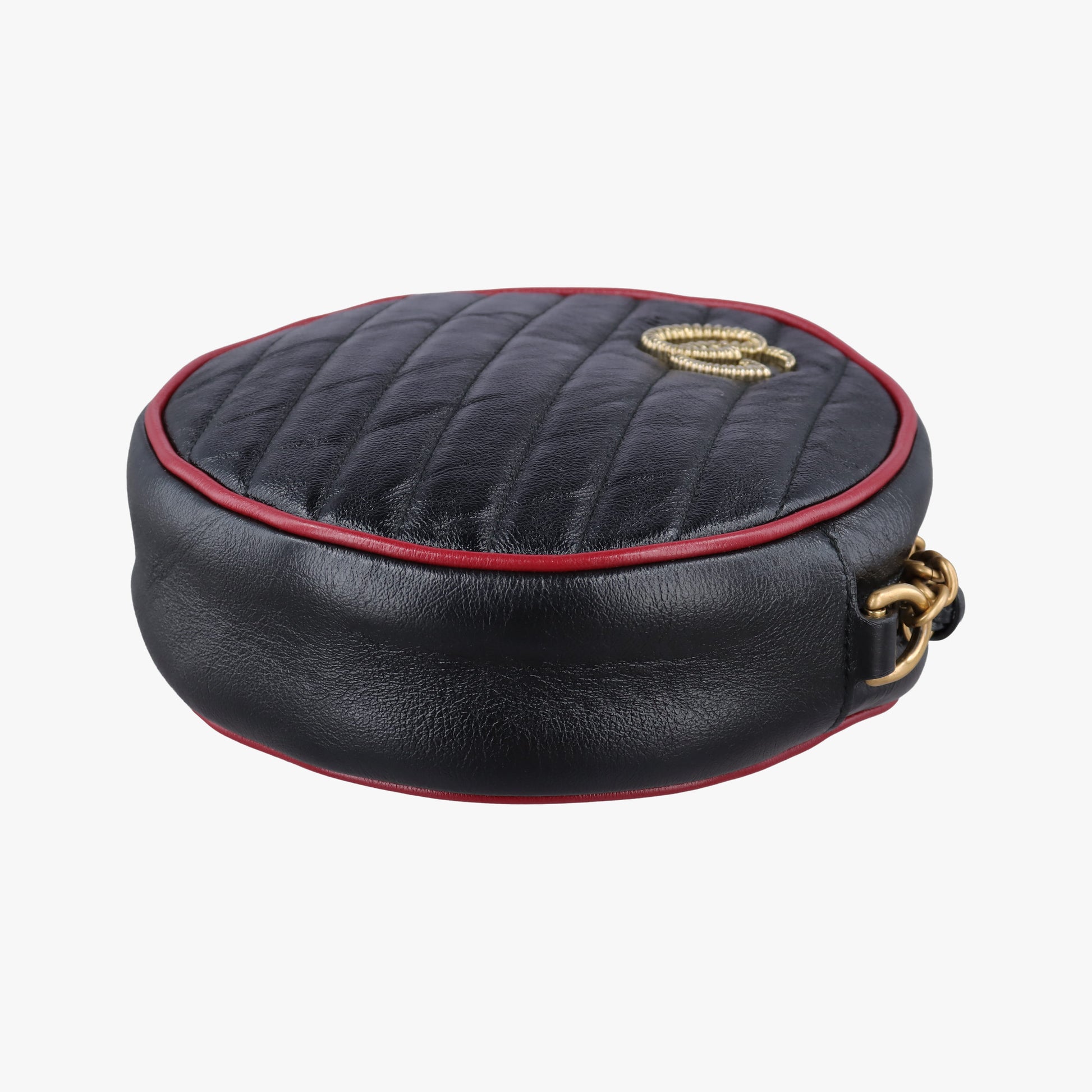GG Marmont Black×Red Leather 550154 H029690636GGマーモント ブラック×レッド レザー 550154 H029690636