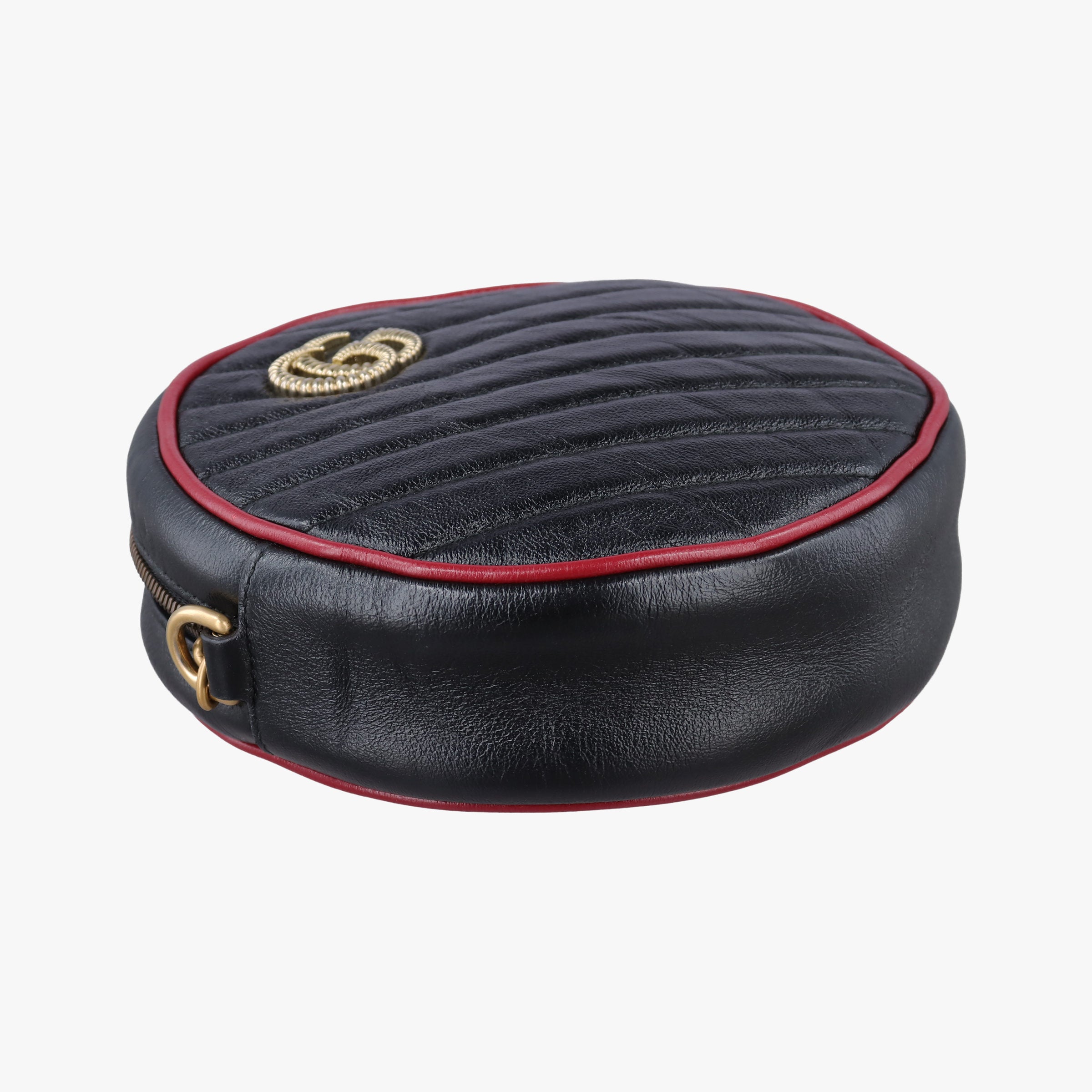 GG Marmont Black×Red Leather 550154 H029690636GGマーモント ブラック×レッド レザー 550154 H029690636