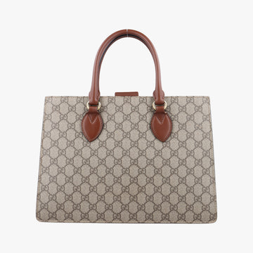 GG SUPREME beige×brown PVC coated canvas×Leather 409531 C019526158GGスプリーム ベージュ×ブラウン PVCコーティングキャンバス×レザー 409531 C019526158