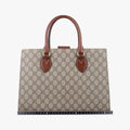 GG SUPREME beige×brown PVC coated canvas×Leather 409531 C019526158GGスプリーム ベージュ×ブラウン PVCコーティングキャンバス×レザー 409531 C019526158