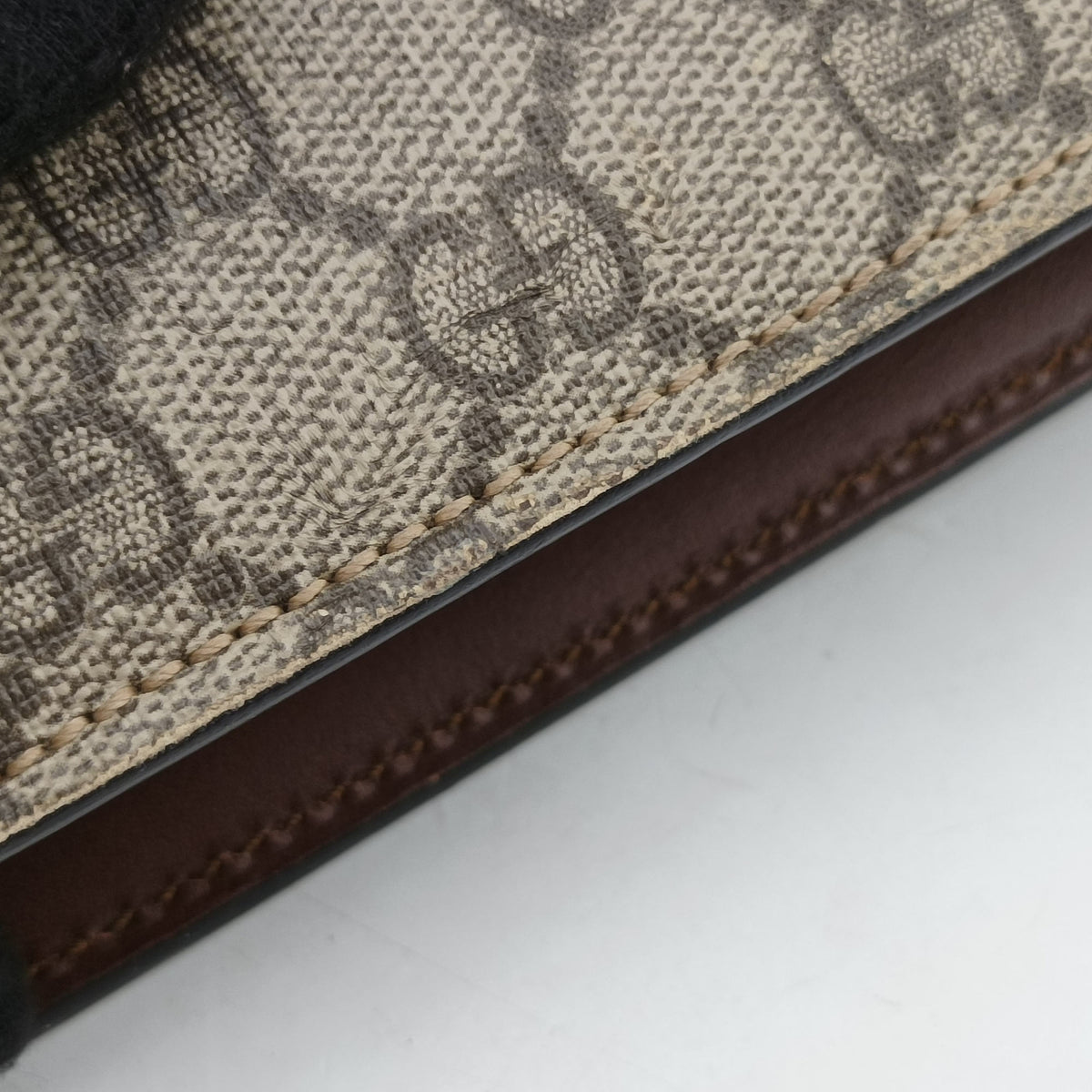 GG SUPREME beige×brown PVC coated canvas×Leather 409531 C019526158GGスプリーム ベージュ×ブラウン PVCコーティングキャンバス×レザー 409531 C019526158