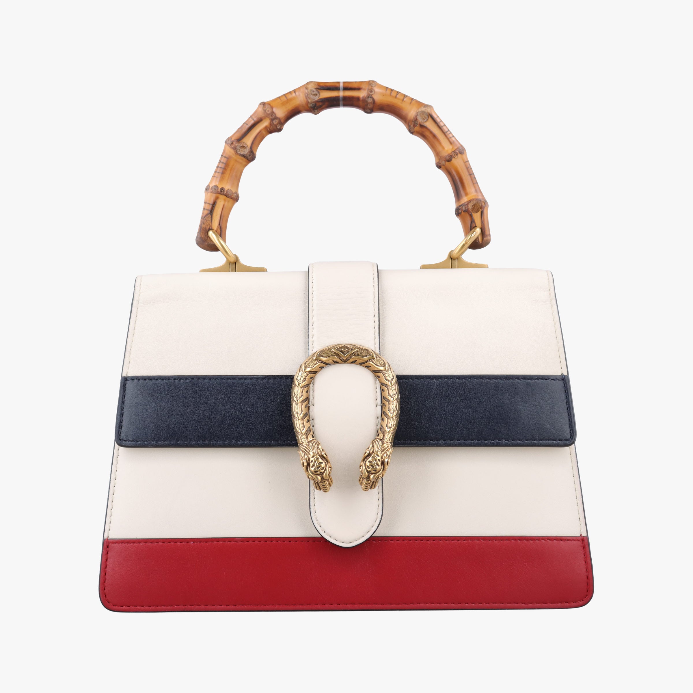 Dionysus Bamboo White×navy×red Leather 448075 D022664732ディオニュソス バンブー ホワイト×ネイビー×レッド レザー 448075 D022664732