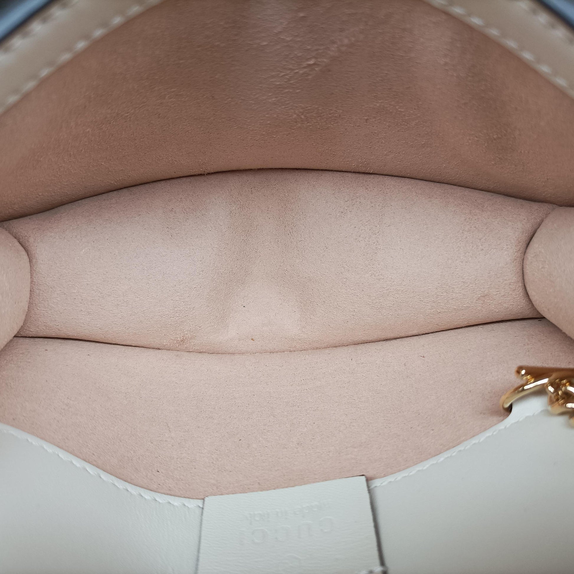 Pre-owned Gucci Sylvie Ivory×Navy×Red Leather 494646 shoulderbag | stylenewstar