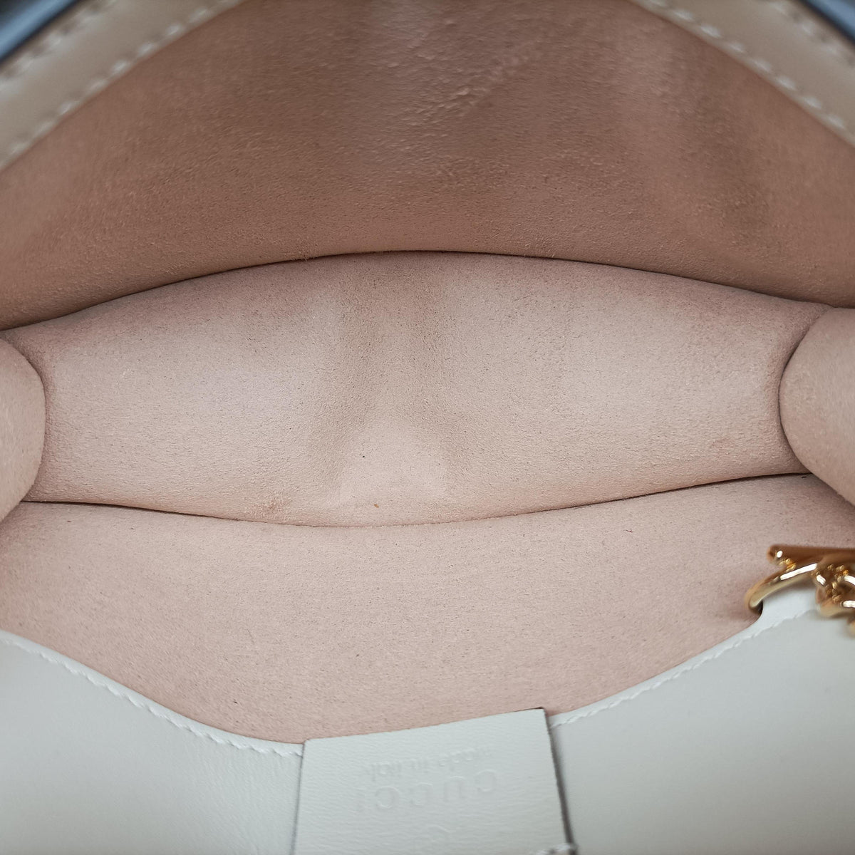 Pre-owned Gucci Sylvie Ivory×Navy×Red Leather 494646 shoulderbag | stylenewstar