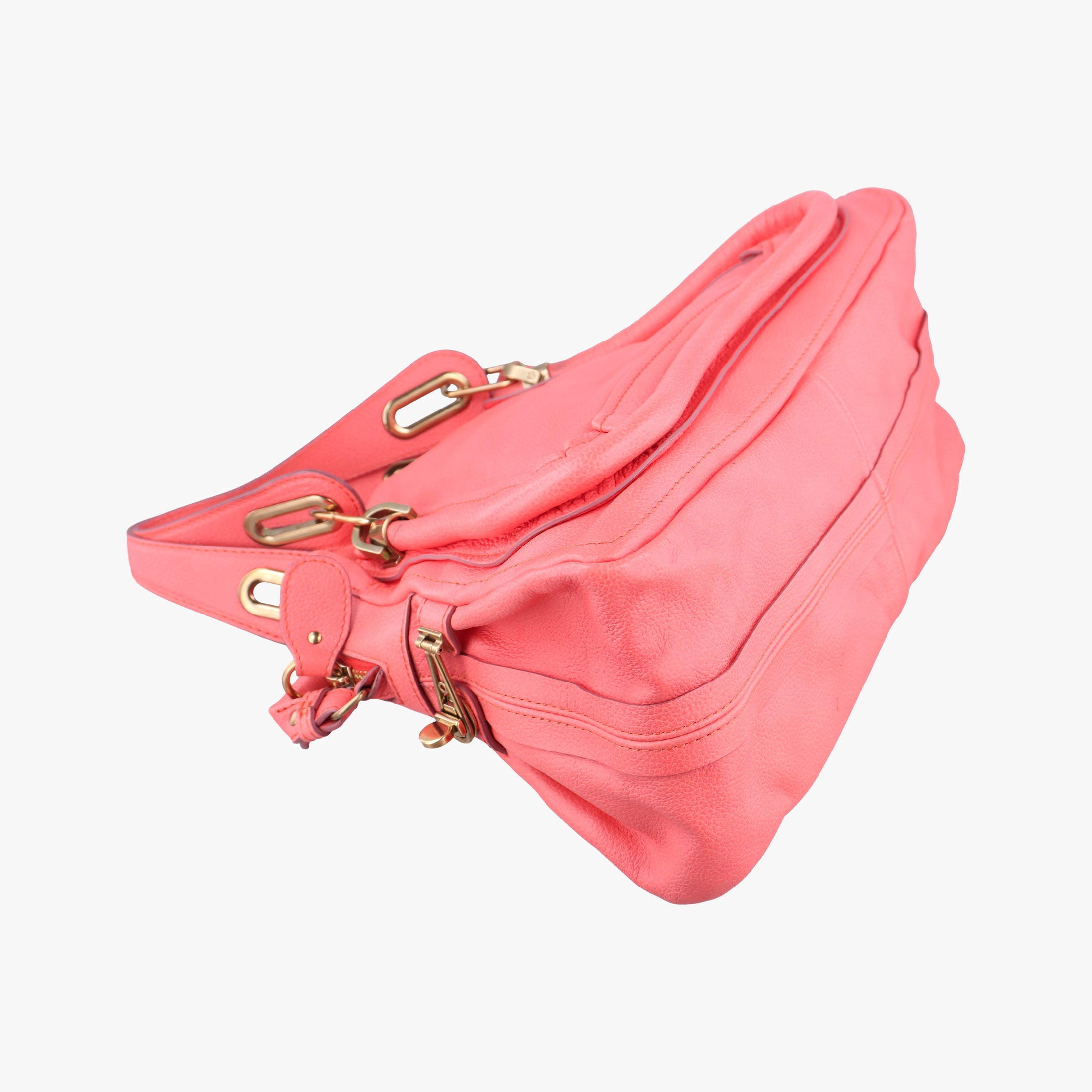 Pre-owned Chloe Paraty Pink Leather  shoulderbag | stylenewstar