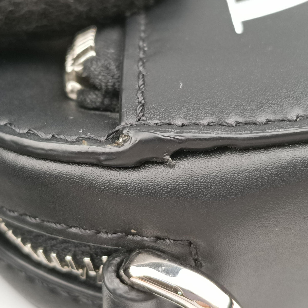 VLTN Print Black Leather IC ChipVLTN プリント ブラック レザー ICチップ