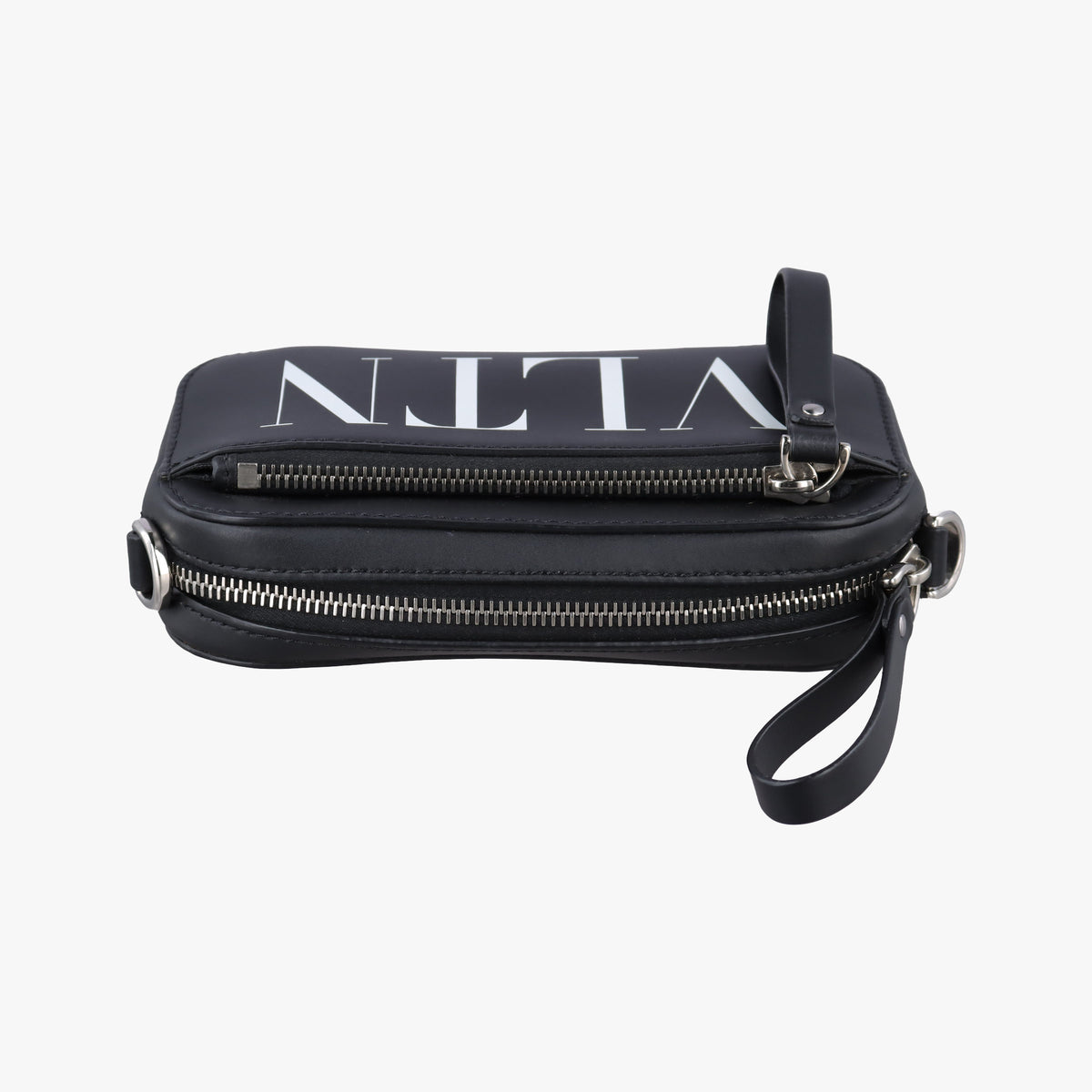 VLTN Print Black Leather IC ChipVLTN プリント ブラック レザー ICチップ