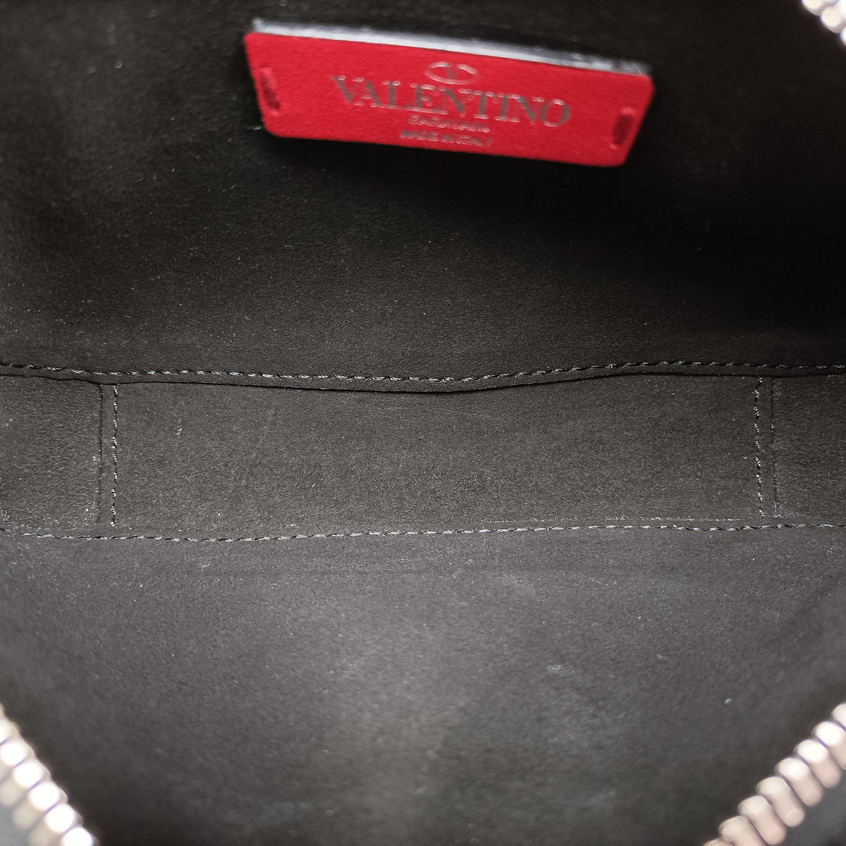 VLTN Print Black Leather IC ChipVLTN プリント ブラック レザー ICチップ