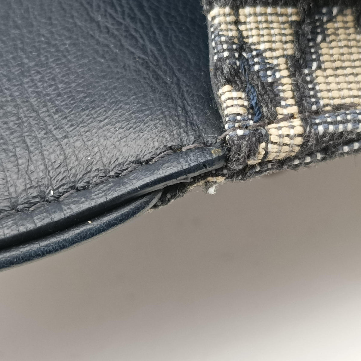 Saddle Navy×Gray Jacquard x Leather 12-MA-0290サドル ネイビー×グレー ジャガード×レザー 12-MA-0290