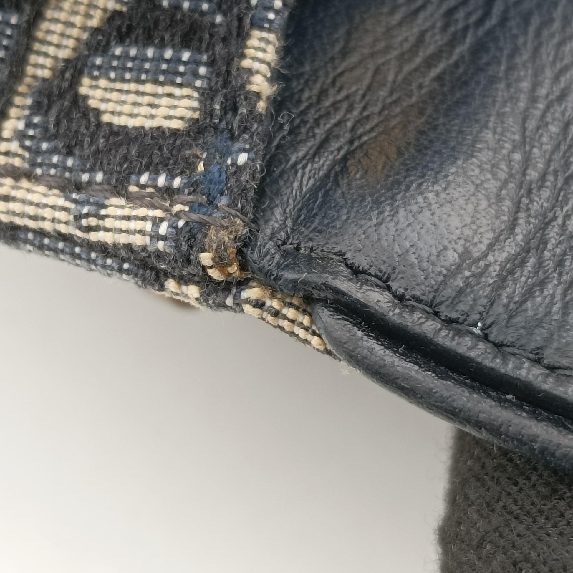 Saddle Navy×Gray Jacquard x Leather 12-MA-0290サドル ネイビー×グレー ジャガード×レザー 12-MA-0290