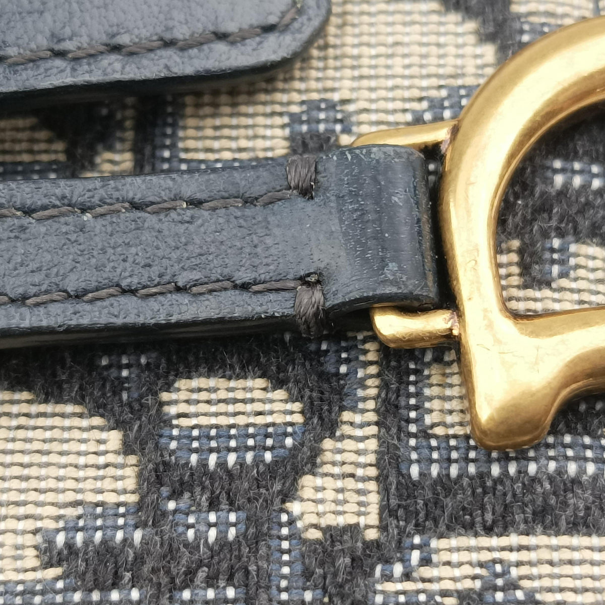Saddle Navy×Gray Jacquard x Leather 12-MA-0290サドル ネイビー×グレー ジャガード×レザー 12-MA-0290