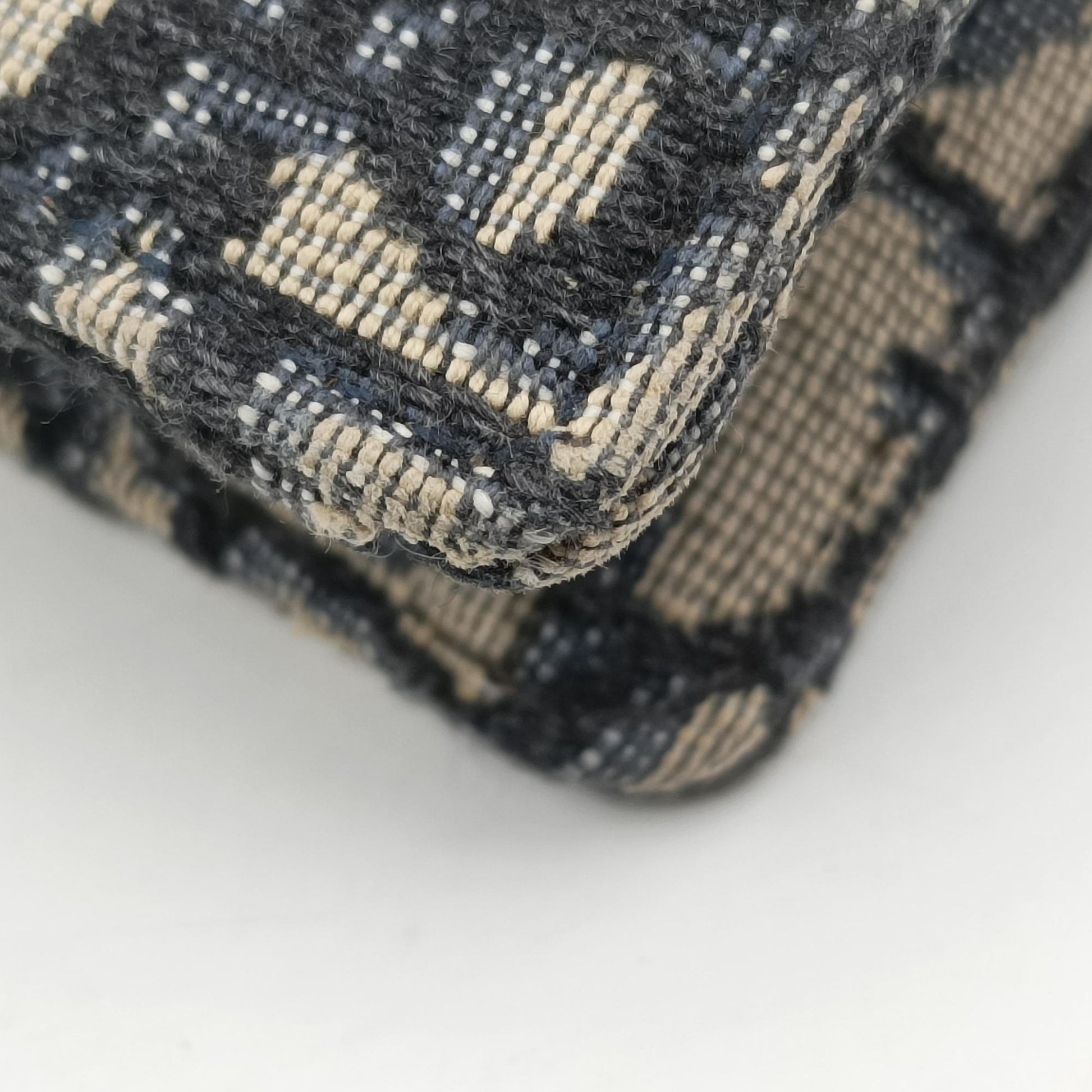 Saddle Navy×Gray Jacquard x Leather 12-MA-0290サドル ネイビー×グレー ジャガード×レザー 12-MA-0290