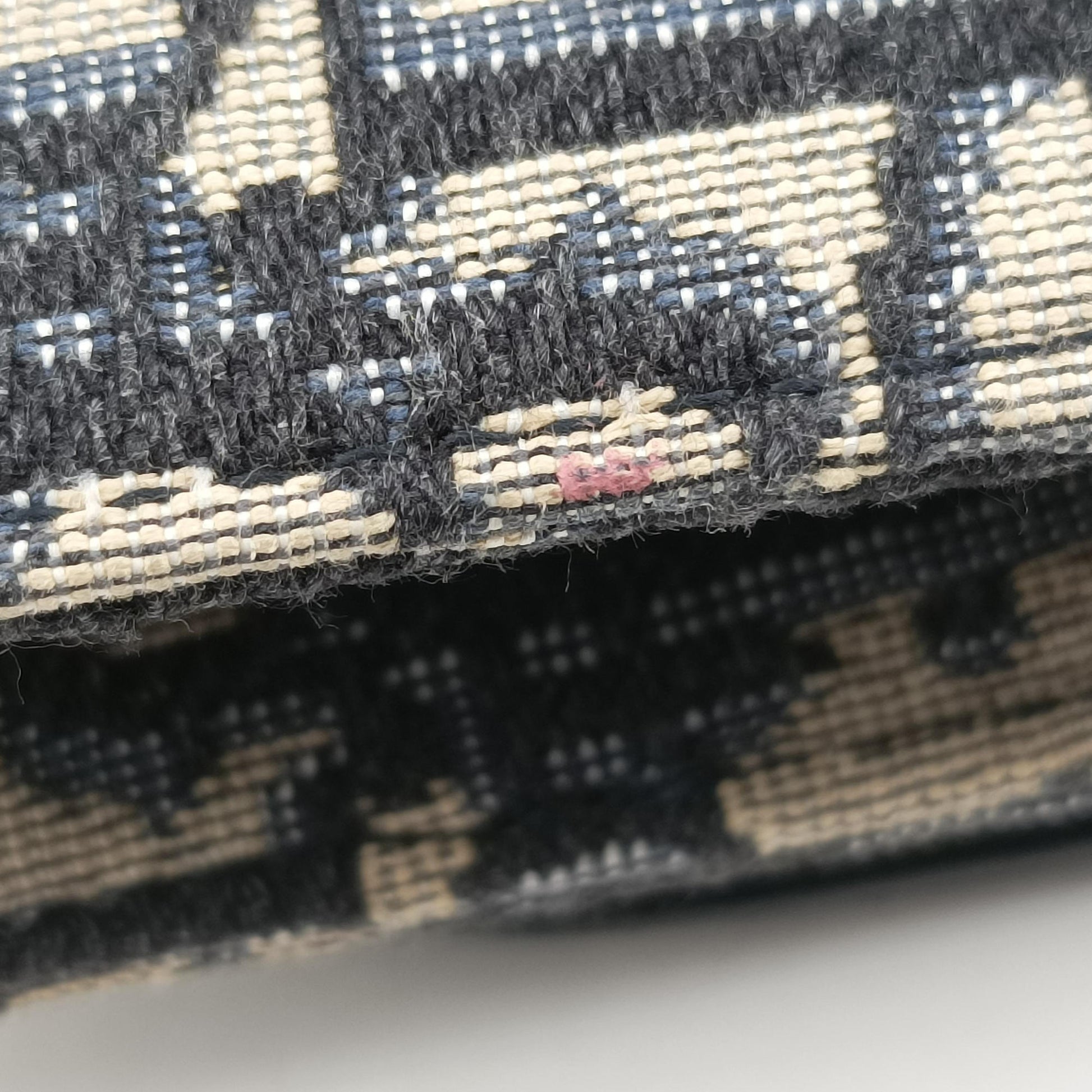 Saddle Navy×Gray Jacquard x Leather 12-MA-0290サドル ネイビー×グレー ジャガード×レザー 12-MA-0290