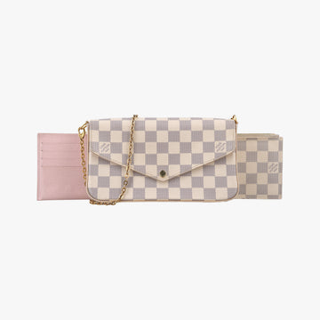 Pochette Felicie Azur Damier Canvas N63106 IC Chipポシェットフェリシー アズール ダミエキャンバス N63106 ICチップ