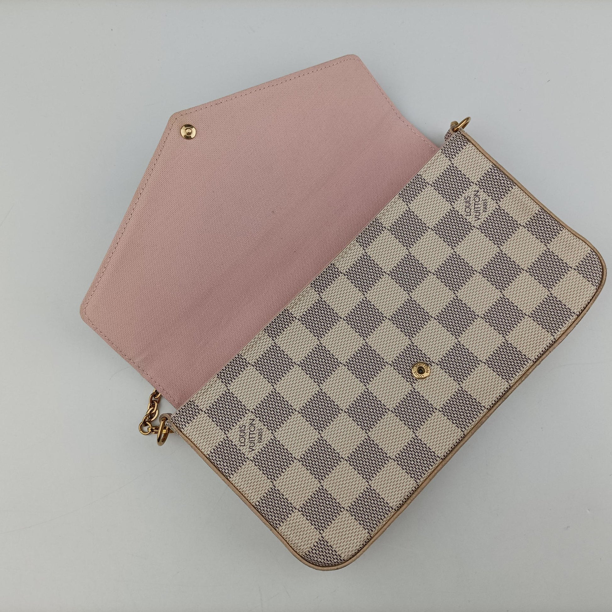 Pochette Felicie Azur Damier Canvas N63106 IC Chipポシェットフェリシー アズール ダミエキャンバス N63106 ICチップ