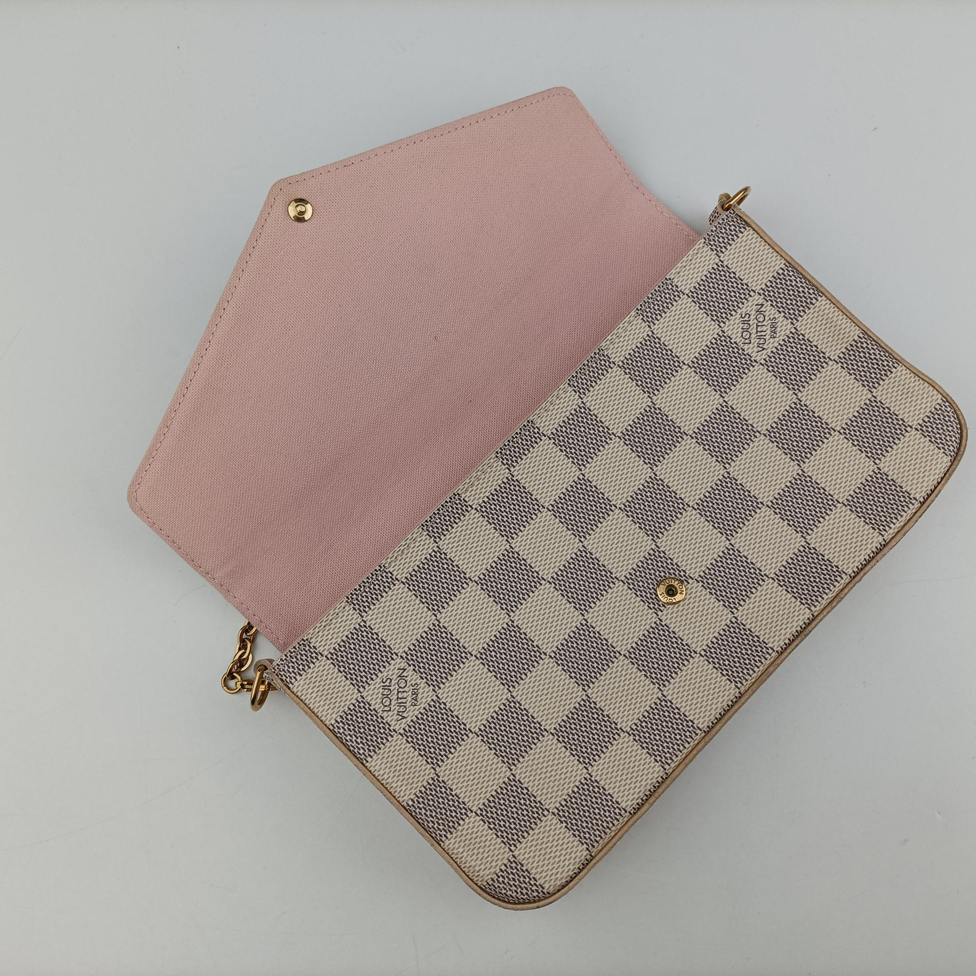Pochette Felicie Azur Damier Canvas N63106 IC Chipポシェットフェリシー アズール ダミエキャンバス N63106 ICチップ