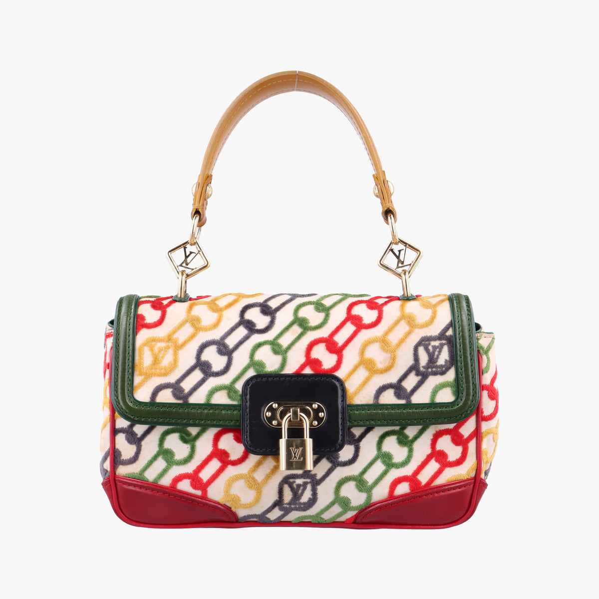 Dolly Charms multicolor Velvet×leather M95208 BA0056ドリー チャーム マルチカラー ベロア×レザー M95208 BA0056